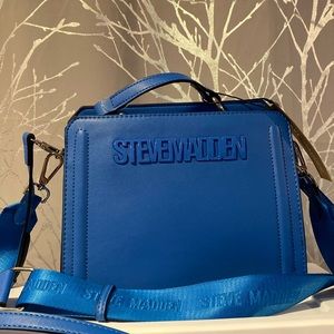 BNWT Steve Madden Bevelyn Satchel in Sapphire Blue PRICE FIRM